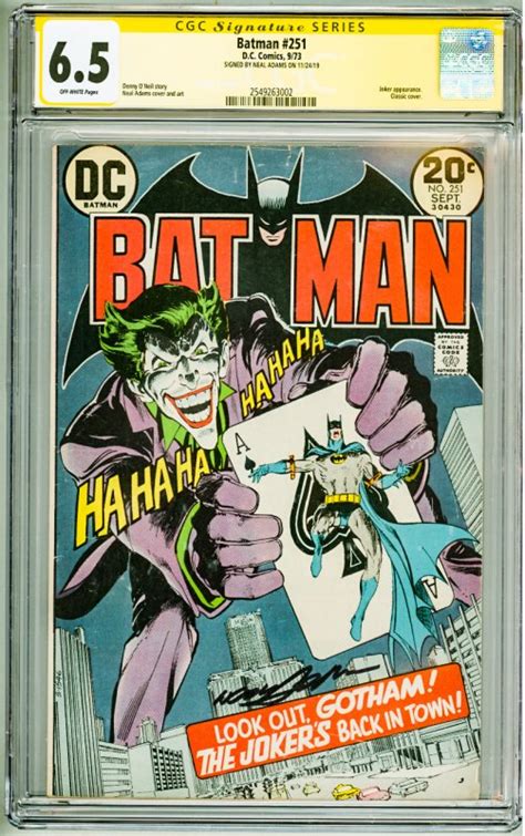 Batman 251 1973 Cgc Signature Series 65 Signed By Neal Adams