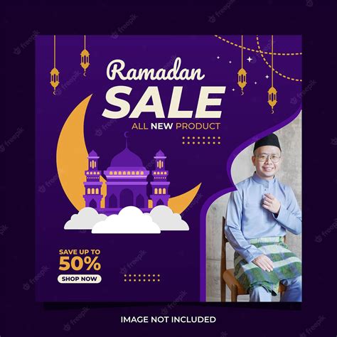 Premium Vector Ramadan Sale Social Media Post Template Design Banners