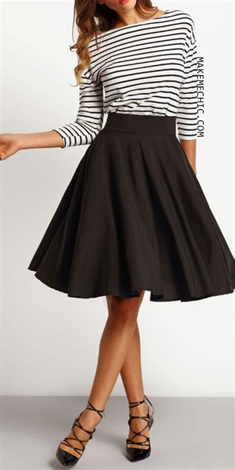Black High Waist Pleated Skirt Fashion High Waisted Pleated Skirt