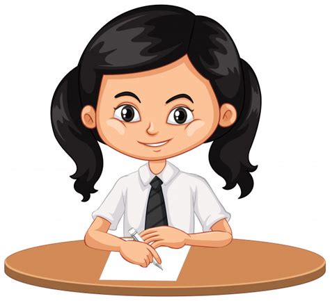 .clipart black and white writing clipart images writing clipart for teachers clipart student writing clipart child writing clipart of students writing writing workshop clipart fancy writing clipart. Free Vector | One happy girl writing on paper