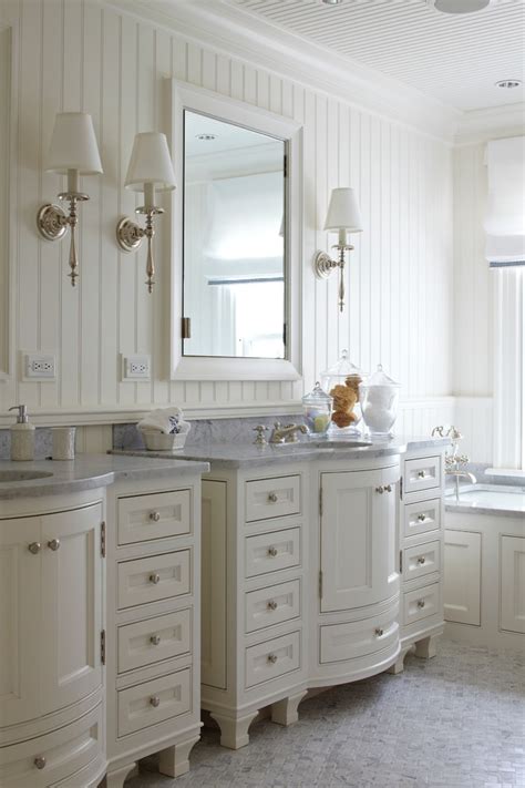 White Beadboard For Bathroom Vanity Ideas