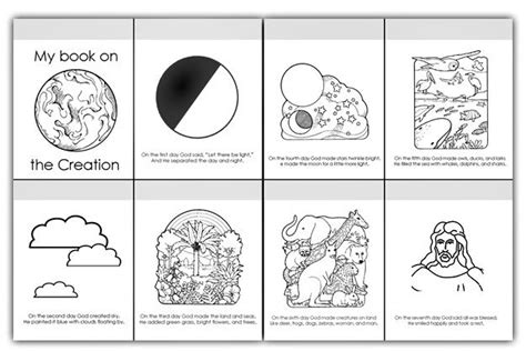 6 Days Of Creation Pictures Pages Of Coloring Book Have Children
