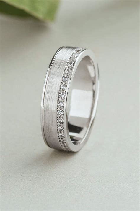 Womens Wedding Band Made Of Solid 14k Gold White Gold Etsy Womens