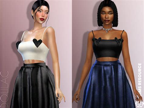 The Sims Resource Heart Patch Crop Top Do738