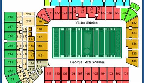 georgia tech football stadium seating chart