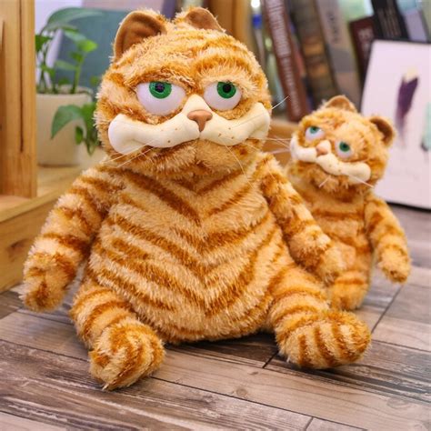 Shorthair Fat Garfield Cat Soft Toy Stuffed Animals Lazy Etsy
