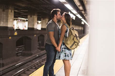Young Couple Kissing In The Subway Of Nyc By Stocksy Contributor