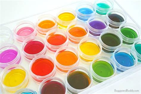 Mixing Colors Color Array Using A Tray And Pipettes Buggy And Buddy