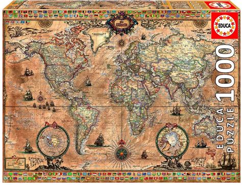 Antique World Map 1000 Piece Puzzle Grandrabbits Toys In Boulder