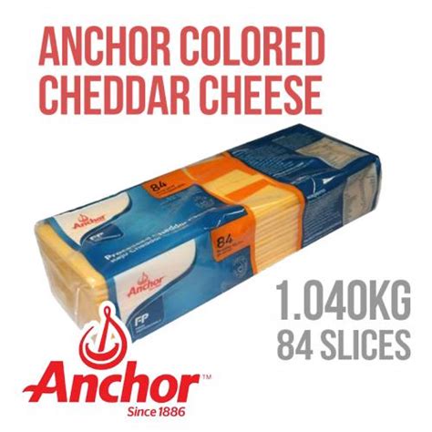 Anchor Coloured Cheddar 84 Slice 1040kg Negosyonow