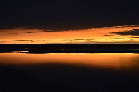Hd Wallpaper Sunset Salinas Sky Orange Nature Reflection Dusk