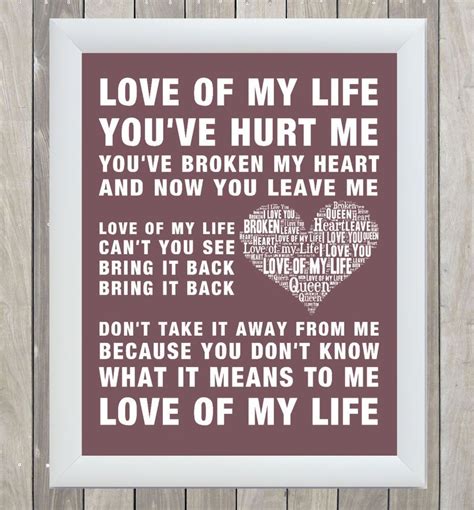 Love Of My Life Written By Freddie Mercury Queen Lyrics Queens