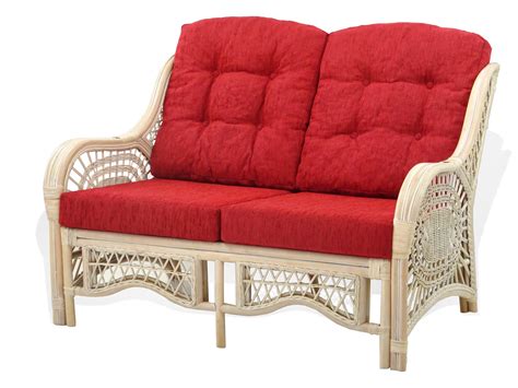 Sk New Interiors Malibu Lounge Loveseat Sofa Eco Natural Rattan Wicker Handmade Design W