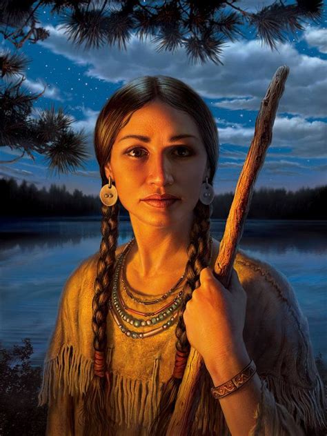 Sacagawea Art Print By Mark Fredrickson American Indian Girl Native American Girls Sacagawea