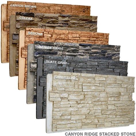 Canyon Ridge Stacked Faux Stone Polyurethane Wall Paneling In 2021