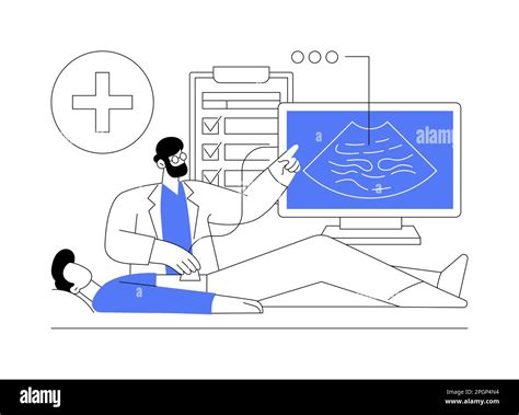 Ultrasound scan abstract concept vector illustration Stock Vector Image