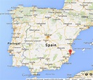 Alicante on Map of Spain