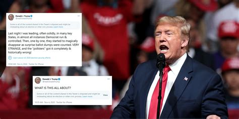Twitter Labels Trump's Election Tweets As 'Disputed' and 'Misleading'