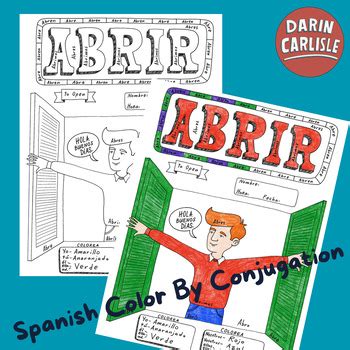 Abrir Color By Conjugation Spanish Verb Practice By Darin Carlisle