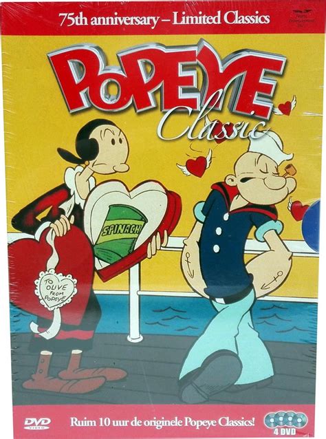 Popeye Classic 75th Anniversary Limited Edition 4 Dvd Dvd Dvd S