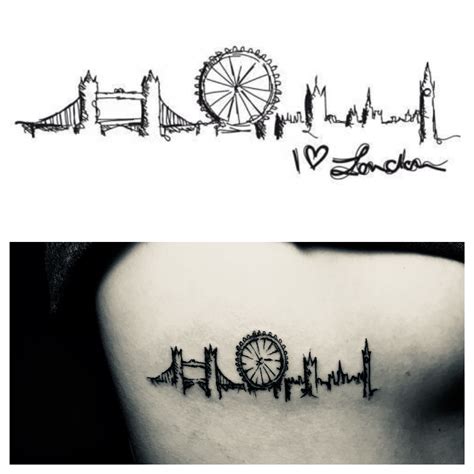 London Skyline Tattoo Design Unangtapak