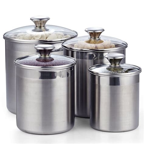 Best Stainless Canister Sets For Kitchen Counter U Life