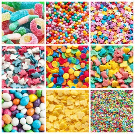 Colorful Collage Of Various Candies And Sweets Stock Photo By ©alisanna