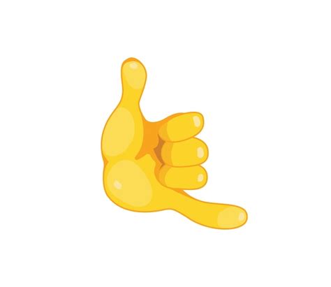 Call Me Hand Emoji Gesto Vector Ilustra O De Cone Isolado Call Me