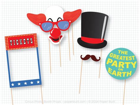 Circus Photo Booth Props Photobooth Props Circus Birthday