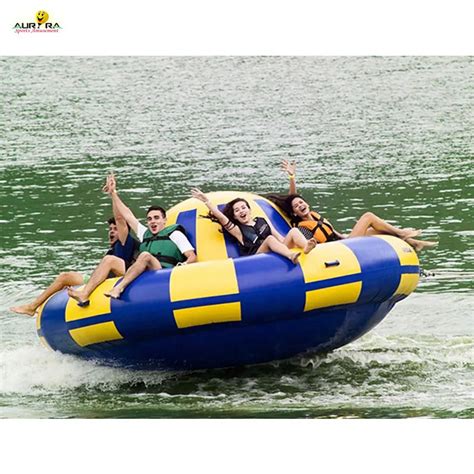 Inflatable Spinning Ufo Towable Tube For Water Entertainment Inflatable Water Rotating Disco