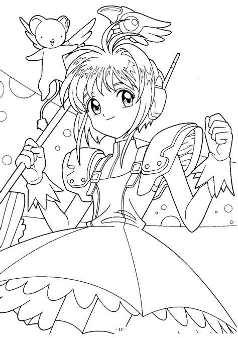 Sakura Coloring Page