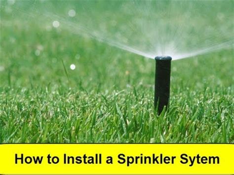 Lawn sprinklers can help you retain water since you can set the system to start watering in the late afternoon or the early morning. How To Install a Sprinkler System (HowToLou.com) - YouTube