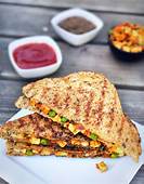 Paneer Chili Grilled Sandwich Recipe

