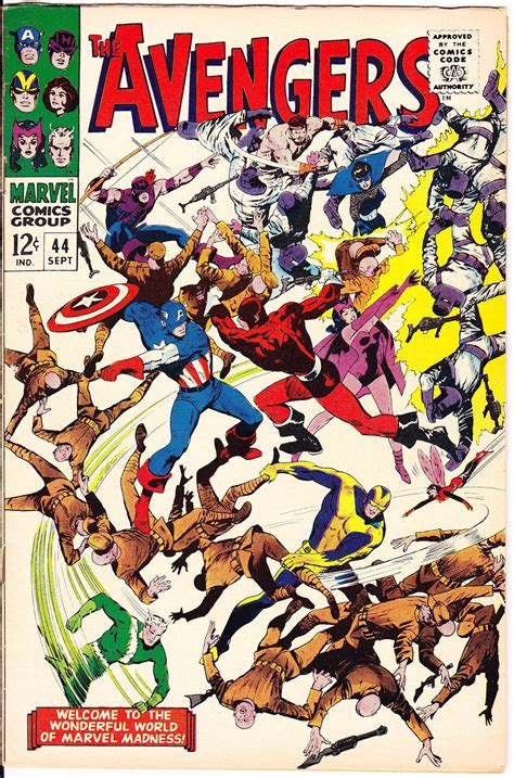 Avengers Vol 1 44 Comic Silver Age Books 1967 Marvel Comics Vf 8