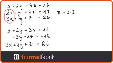 4 lösungsmöglichkeiten eines linearen gleichungssystems. Gleichungssystem mit 3 Variablen (Nr. 3 ...