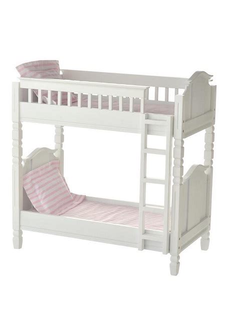laurent doll 18 inch doll white bunk bed the doll boutique