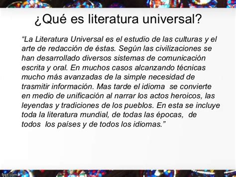 Conceptos De Literatura Universal