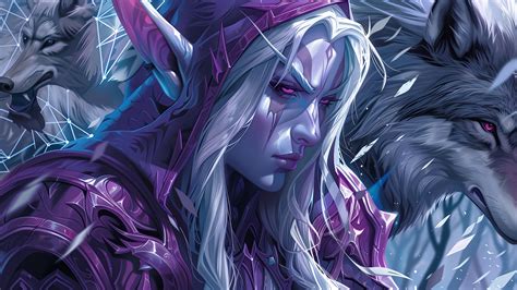 6242b Sylvanas Windrunner Wolf World Of Warcraft 4K Wallpaper PC