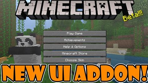 Minecraft Bedrock New Best Ui Addon Ever Youtube