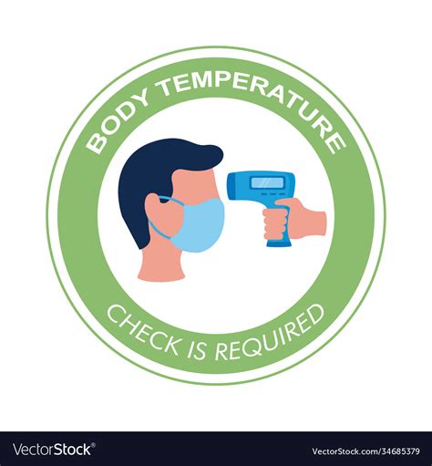 Body Temperature Check Lettering Campaign Circular