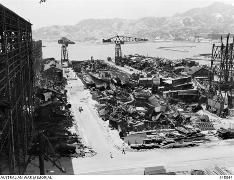 Kure Japan 1948 07 01 Japanese Navy Ship Tone In Dry Dock At Kure