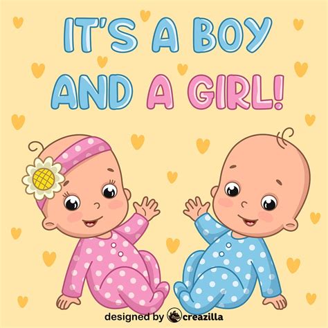 Baby Twins Boy And Girl Drawing Pixtabestpictwtpj