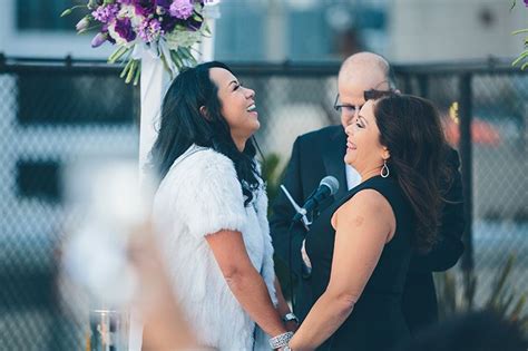 Gorgeous Los Angeles Rooftop Lesbian Wedding Steph Grant Photography