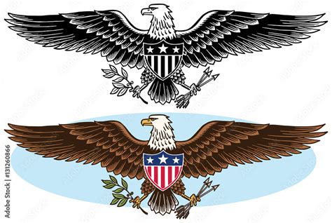 American Bald Eagle Patriotic Symbol Stock Vector Adobe Stock