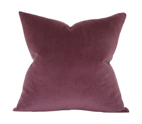 Mauve Performance Velvet Luxury Throw Pillow Solid Purple Etsy New