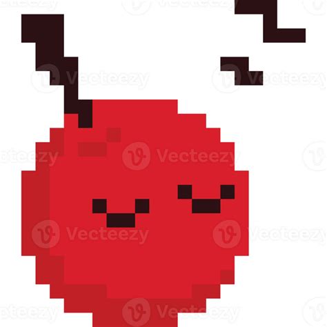 Pixel Art Sleeping Cherry Charactetr 27517444 Png