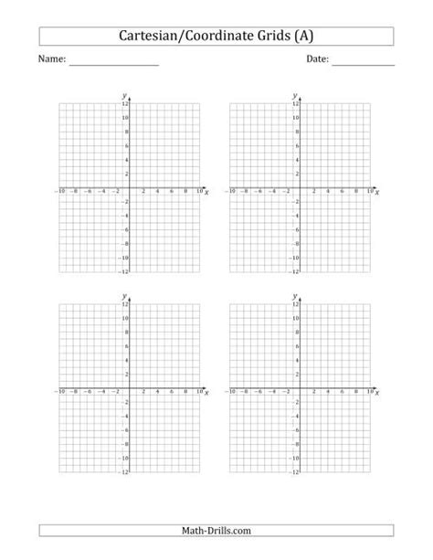 Printable Coordinate Grid Paper Templates At Allbusinesstemplatescom