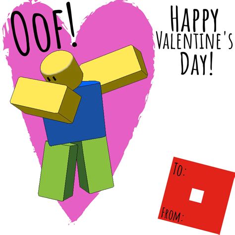 Roblox Valentines Day CARDS Precut Roblox Game Cards Ft Etsy