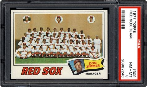 1977 Topps Red Sox Team Psa Cardfacts
