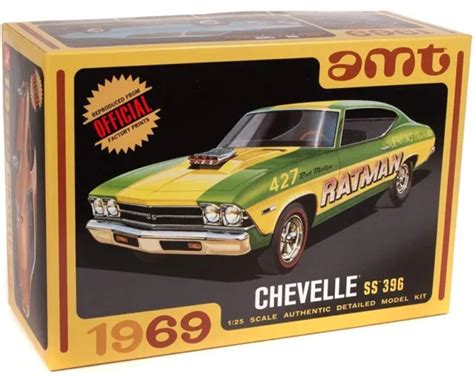 Amt 1969 Chevy Chevelle Hardtop 125 Scale Plastic Model Car Kit